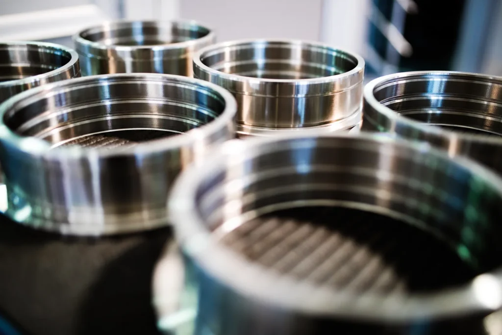 Precision-machined metal rings demonstrate consistent flexural strength after milling.