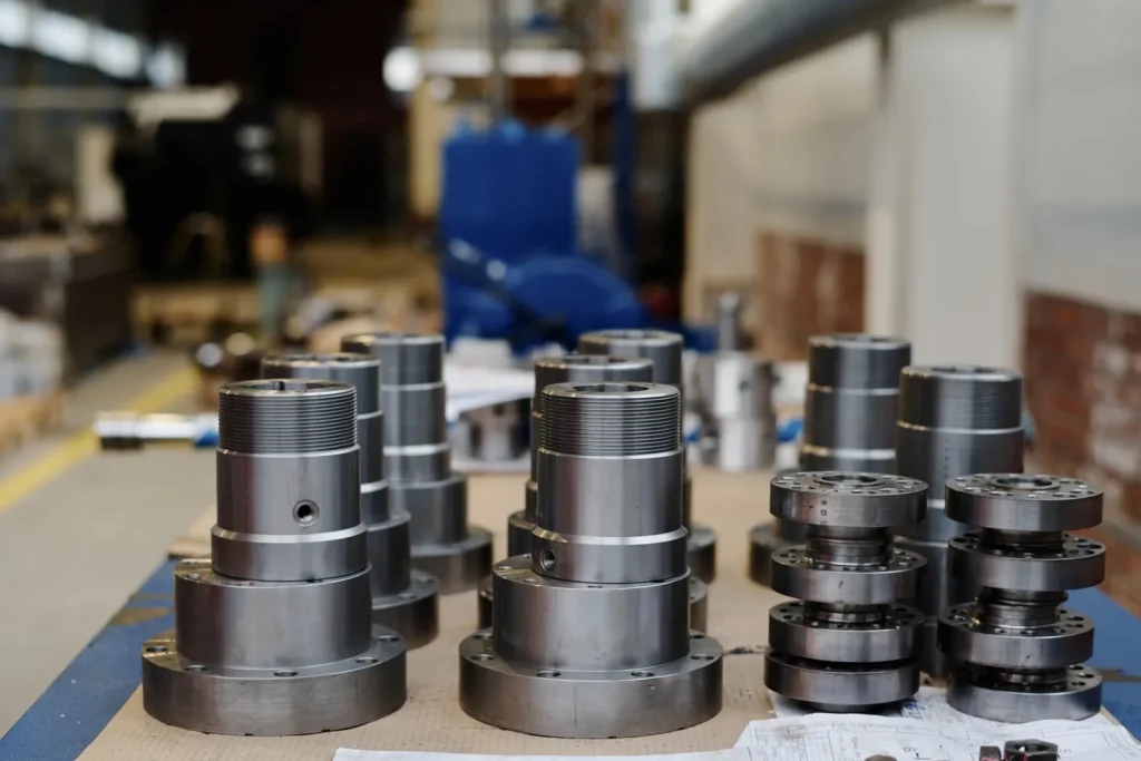 Finished CNC components on a workbench showcase excellent flexural strength.
