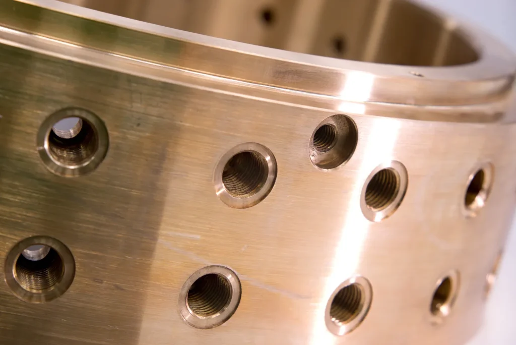 A precision-machined part showcases the accuracy achievable with CNC machining.