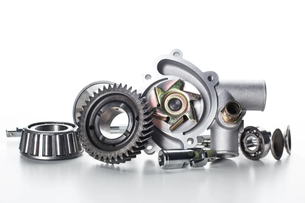 Finished precision components showcase high-speed CNC milling services.